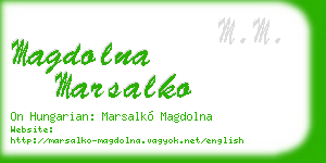 magdolna marsalko business card